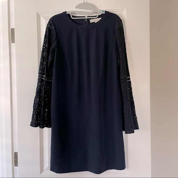 LOFT | Lace Bell Sleeve Shift Dress | 4 - Picture 3 of 6